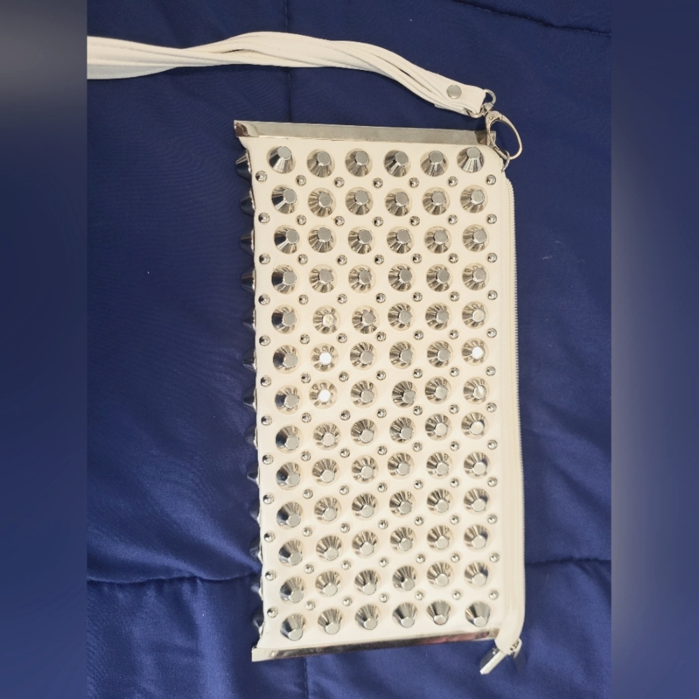 Jeanne Lottie studded clutch never used 11" x 5.75"